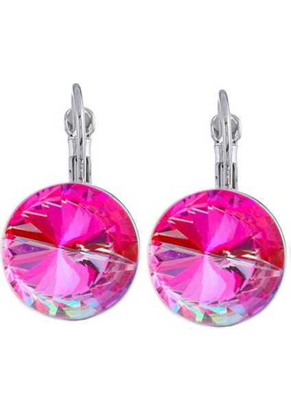 Stil 9 Mavi Renkli Kristal Su Damlası Küpe Kadınlar Için Büyük Geometrik Takı Gümüş Renk Dangle Küpe Buklet D'oreille Femme (Yurt Dışından)