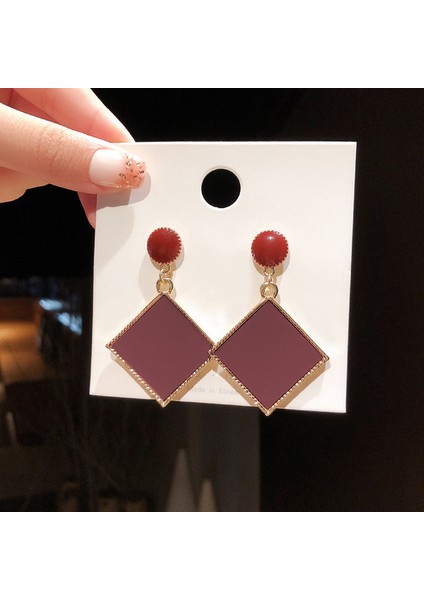 03 S925 Gümüş Iğne Lüks Küpe Kadınlar Için Geleneksel Çin Moda Yeni Yıl Düğün Takı Kırmızı Uzun Püskül Küpe 2023 (Yurt Dışından)