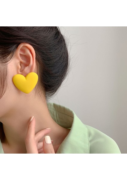 Sarı Moda Kalp Kırmızı Beyaz Siyah Küpe Aşk Bildirimi Düğün Geometrik Kalp Bohemian Vintage Akrilik Trend Parti Takı Hediye (Yurt Dışından) indirimleri