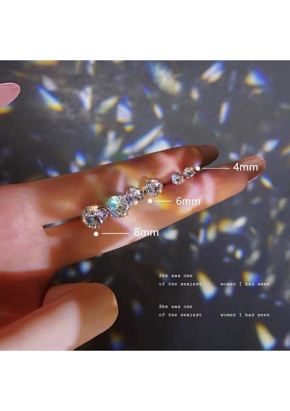 8mm 1 Çift Manyetik Küpe Erkek Kadın Mıknatıs Kulak Klipleri Kulak Damızlık Beyaz Kristal Taş Çiviler Küpe Klipsi Hiçbir Kulak Deliği Hiçbir Piercing Takı (Yurt Dışından) indirimleri