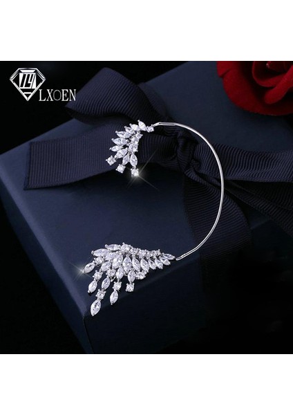 WE113-ONEPCS-ALTIN Lüks Moda Kadın Zirkonya Kulak Klipleri Parti Ayarlanabilir Kulak Manşet Gümüş Renk Markiz Düğün Küpe Jewerly (Yurt Dışından) modelleri