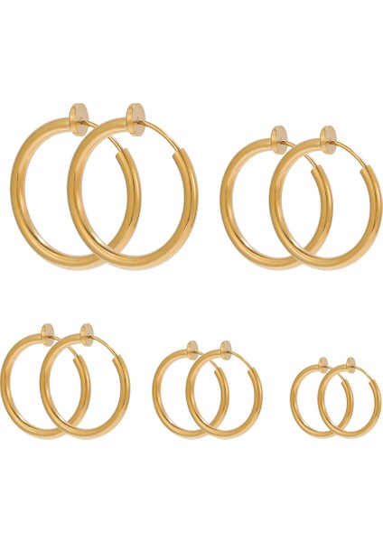 Altın 12MM 10 Adet 304 Paslanmaz Çelik 2mm Tel Kulak Klipleri Sahte Hoop Küpe Olmadan Kadınlar Için Kulak Delikleri Klip Dıy Takı Yapımı Aksesuarları (Yurt Dışından) fiyatları