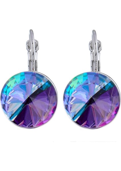 Stil 8 Büyük Geometrik Yuvarlak Kristal Damla Küpe Kadınlar Için Renkli Düğün Takısı Kadın Kore Küpe Orecchini Donna (Yurt Dışından) modelleri