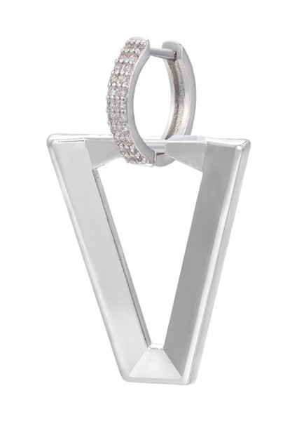 1 Adet (Tek Bir) Qmhje Kadın Dangle Küpe Geometrik Üçgen Boyama Neon Yeşil Floresan Takı Küpe Aretes Cz Hoop Altın Gümüş Renk (Yurt Dışından)