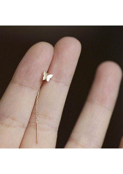 Stil 8 Kadın Tatlı Altın Rengi Uzun Püskül Damla Küpe Dangle Asılı Brincos Parti Piercing Günlük Moda Takı Hediye Bijoux (Yurt Dışından)