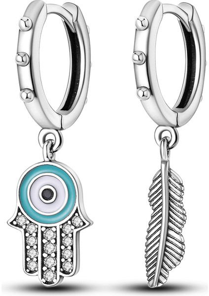 YFE001 Gümüş 925 Unicorn Gökkuşağı Asimetrik Damla Küpe Kadınlar Için Orijinal Tasarım Takı Dangle Küpe Pendientes Mujer (Yurt Dışından)