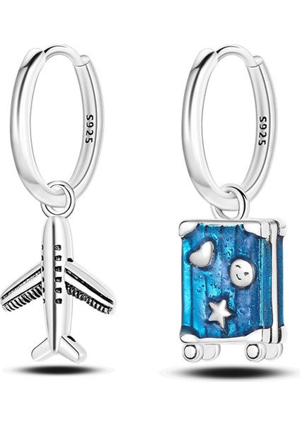 YFE001 Gümüş 925 Unicorn Gökkuşağı Asimetrik Damla Küpe Kadınlar Için Orijinal Tasarım Takı Dangle Küpe Pendientes Mujer (Yurt Dışından)