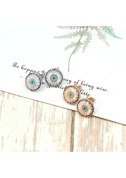 Stil 6 Şanslı Göz Mavi Zirkon Nazar Fatima El Saplama Küpe Altın Gümüş Renk Küçük Küpe Kadın Kızlar Için Moda Takı BD423 (Yurt Dışından) fırsatları