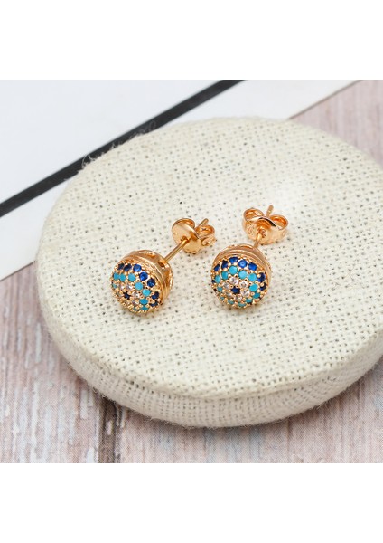 Stil 6 Şanslı Göz Mavi Zirkon Nazar Fatima El Saplama Küpe Altın Gümüş Renk Küçük Küpe Kadın Kızlar Için Moda Takı BD423 (Yurt Dışından) indirimleri