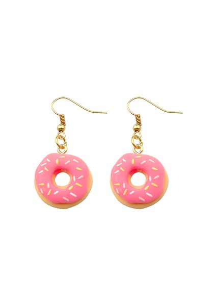 Stil 5 Kek Donuts Küpe Kadınlar Için Reçine Dondurma Damla Küpe Çocuk El Yapımı Takı Dıy Hediyeler (Yurt Dışından)