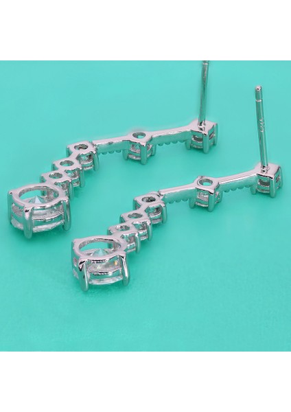 Toplam 2.6ct Uzun Püskül Küpe 3 Karat Mozanit Pırlanta 925 Ayar Gümüş D Renk Vvs1 Kadınlar Için Beyaz Altın Kaplama Düğün Takı (Yurt Dışından) fırsatları