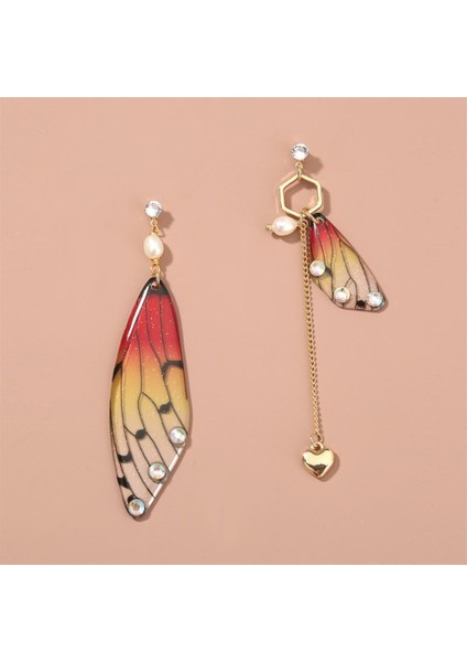 01 Degrade Reçine Simülasyon Kanat Damla Küpe Kadınlar Için Rhinestone Ağustosböceği Kelebek Kanatları Küpe Dangle Küpe Takı Hediye (Yurt Dışından) indirimleri