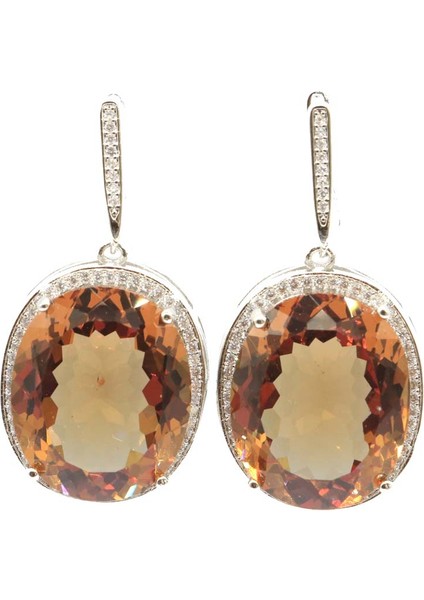 Pembe Mistik 40X21MM Büyük Oval Takı Seti 17.5g Renk Değiştiren Sultanit Alexandrite Topaz Gümüş Küpe Kolye Göz Alıcı (Yurt Dışından) fırsatları