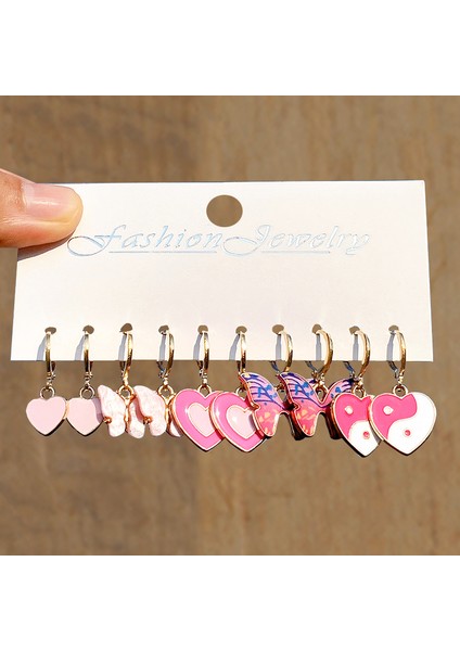 No.15 CS54045 17KM Karikatür Kurbağa Ördek Küpe Seti Hayvan Kelebek Sevimli Dangle Küpe Kadınlar Için Geometrik Ayı Bulut Küpe Trendy Takı (Yurt Dışından) fırsatları