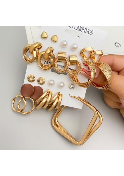 51264 Lats Vintage Inci Küpeler Set Metal Altın Renk Dangle Küpe Trendy Kalp Kelebek Halka Küpe Geometrik Moda Takı (Yurt Dışından) fiyatları