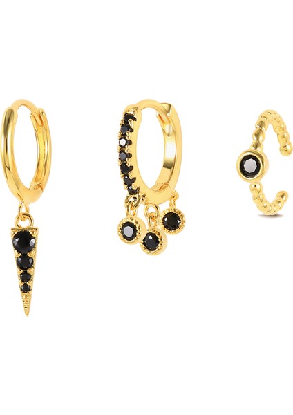 Stil 3 Konserve 3 Adet/takım Altın Kaplama Küçük Kübik Zirkon Klip Küpe Kadınlar Için Kulak Manşet Kıkırdak Piercing Küpe Takı Aksesuarları (Yurt Dışından) fiyatları