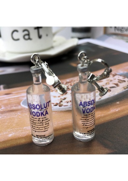 Stil 2 Votka Küpe Bira Komik Weirdo Roman Kişiselleştirilmiş Kız Kadınlar Takı Aksesuarları Moda Kolye Hediye (Yurt Dışından)