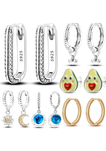 KTE040 2023 Yıldız ve Ay Küpe 925 Ayar Gümüş Güzel Tavşan ve Havuç Düğün Küpe Kadın Çiviler Küpe Moda Takı (Yurt Dışından)