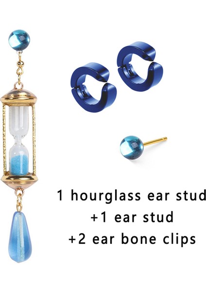 Altın Küpe Sıcak Satış Anime Vanitas Küpe Vanitas Vaka Çalışması Hiçbir Carte Mavi Kum Saati Kulak Klipleri Takı Hayranları Cosplay Hediye (Yurt Dışından)