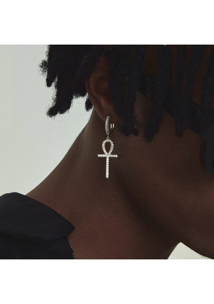 OHE024-3 Ankh Hoop Dangle Küpe Kadınlar Için Kaya Punk Aksesuarları Klipsli Küpe Erkekler Için Erkek Moda Hip Hop Zirkon Takı OHE111 (Yurt Dışından) modelleri