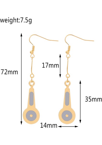 ES234 Jojos Tuhaf Macera Anime Jean Pierre Polnareff Kırık Kalp Damla Küpeler Cosplay Takı Kadınlar Için Hediye (Yurt Dışından)