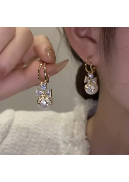 ED358 2022 Yeni Kakma Zirkon Çiçekler Aşk Püskül Altın Küpe Kadınlar Için Kişilik Moda Küpe Düğün Takısı Doğum Günü Hediyeleri (Yurt Dışından)