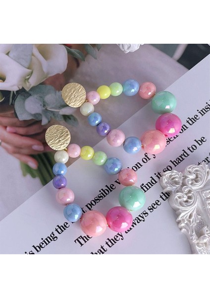 Glitter-Sarı Boho Renkli Inci Mat Boncuk Küpe Kadınlar Için 2021 Trend Kademeli Vintage C Dangle Küpe Moda Takı Buklet Oreille Femme (Yurt Dışından)