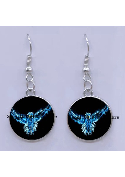 32 Moda Küpe Sevimli Baykuş Fotoğraf Cabochon Cam Charm Küpe Yüksek Kalite Kadın Deldi Küpe Hediyeler (Yurt Dışından)