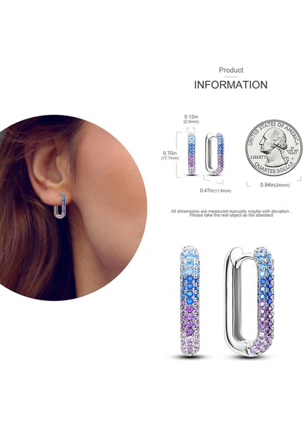 YFE071 925 Ayar Gümüş Renkli Zirkon Saplama Küpe Hayvan Unicorn Kedi Paw Küpe Kadınlar Için Doğum Günü Partisi Engagemen Takı (Yurt Dışından)