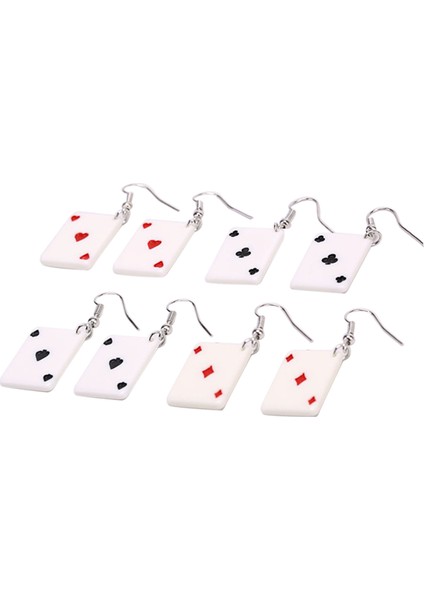 B 1 Çift Komik Poker Kartı Dangle Küpe Akrilik Maça Takı Oynarken Güzel Doğum Günü Hediyesi Kişilik Poker Araba Küpe (Yurt Dışından) fırsatları