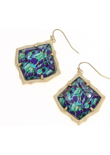 Temizle Altın Yeni Moda Turuncu Mıx Renkli Taş Damla Küpe Kadınlar Için (Yurt Dışından) fırsatları