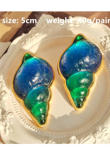 R Damızlık Vintage Renkli Reçine Cam Büyük Damla Küpe Lale Yin Kiraz Su Damlası Aşk Büyük Dangle Küpe Metal Kadınlar Takı Için (Yurt Dışından) indirimleri