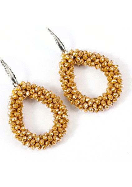 42 Inkdew Renkli El Yapımı Boncuklu Su Damlası Küpe Kadınlar Için Kristal Boncuklar Küpe Büyük Uzun Küpe Boho Vintage Bildirimi (Yurt Dışından)