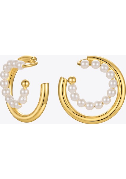 Gümüş Renk Enfashıon Sevimli Inci Kulak Manşet Klip Doğum Günü Hediyesi 2021 Küpe Moda Takı Buklet Oreille Femme Küpe Kadınlar Için E211276 (Yurt Dışından) fiyatları