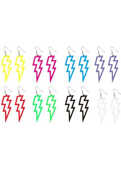 Turuncu Içi Boş Yıldırım Tipi Küpe Punk Hip Hop Akrilik Kulak Çıtçıt 2022 Moda Thunder Bolt Geometrik Takı Hediyeler Kadın Erkek (Yurt Dışından) modelleri