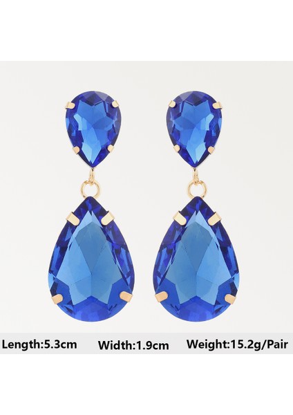 31 Koyu Mavi Serisi Uzun Dangle Bırak Küpe Kadınlar Için 2022 Trend Lüks Çiçek Geometrik Akrilik Kristal Vintage Charm Takı (Yurt Dışından) modelleri