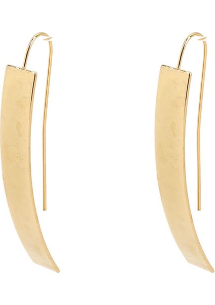 Altın Moda 304 Paslanmaz Çelik Küpe Pürüzsüz Ark Altın Gümüş Renk Damla Klip Küpe Eşi Kadınlar Takı Hediye 5.1x0.7 Cm, 1 Çift (Yurt Dışından) fiyatları