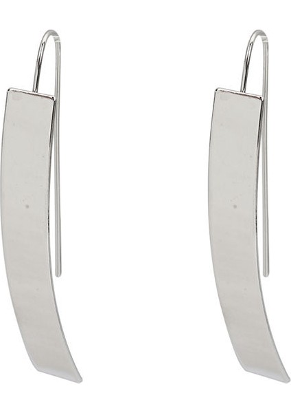 Altın Moda 304 Paslanmaz Çelik Küpe Pürüzsüz Ark Altın Gümüş Renk Damla Klip Küpe Eşi Kadınlar Takı Hediye 5.1x0.7 Cm, 1 Çift (Yurt Dışından) indirimleri