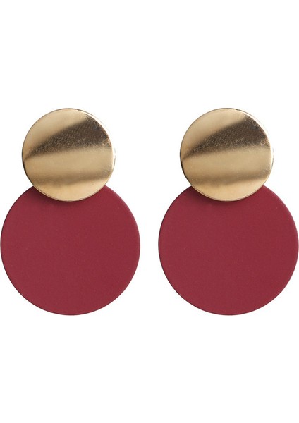 Errz9 Küpe Kadınlar Kızlar Için Dangler Eardrop Yaz Bohemian Moda Sevimli Geometrik Yuvarlak Hediye Parti Renkli Takı (Yurt Dışından)