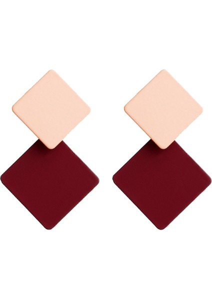 Errz9 Küpe Kadınlar Kızlar Için Dangler Eardrop Yaz Bohemian Moda Sevimli Geometrik Yuvarlak Hediye Parti Renkli Takı (Yurt Dışından)