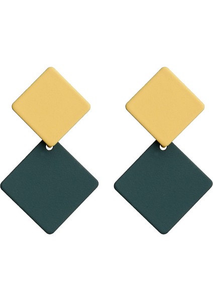 Errz9 Küpe Kadınlar Kızlar Için Dangler Eardrop Yaz Bohemian Moda Sevimli Geometrik Yuvarlak Hediye Parti Renkli Takı (Yurt Dışından)