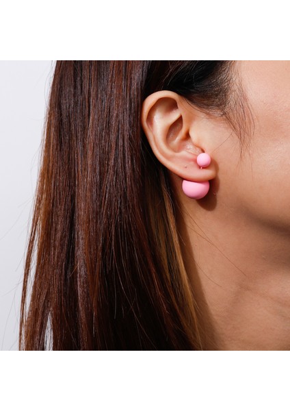 164 Mor Yeni Şeker Renk Çift Taraflı Büyük Inci Saplama Küpe Kadınlar Için Kauçuk Kristal Top Küpe Kızlar Parti Takı Hediyeler (Yurt Dışından) fırsatları