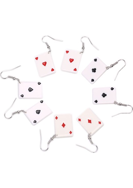 D 1 Çift Komik Poker Kartı Dangle Küpe Akrilik Maça Oyun Takı Güzel Doğum Günü Hediyesi Kişilik Poker Araba Küpe (Yurt Dışından) indirimleri