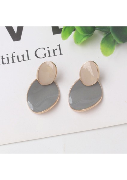ES1229 Gri Renk Vintage Dangle Küpe Kadınlar Için Degrade Reçine Akrilik Bildirimi Damla Küpe Avrupaamerikan Kulak Aksesuarları (Yurt Dışından) fırsatları