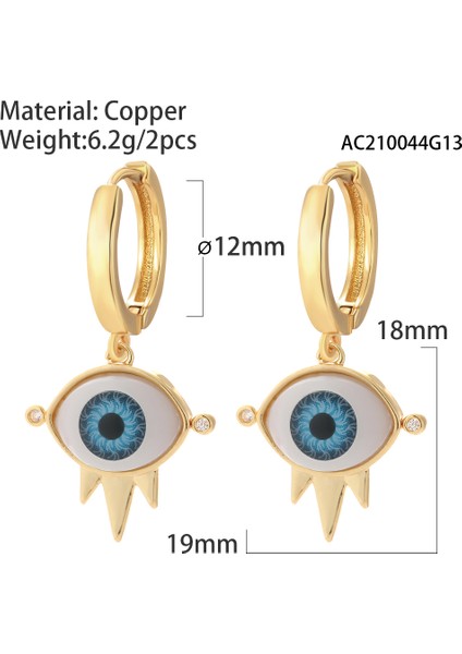 ER120G1 Türk Nazar Mavi Göz Halka Küpe Kadınlar Için Mikro Açacağı Cz Goth Yılan Piercing Dangle Kore Kadının Küpe 2022 Bakır Cz (Yurt Dışından) fırsatları