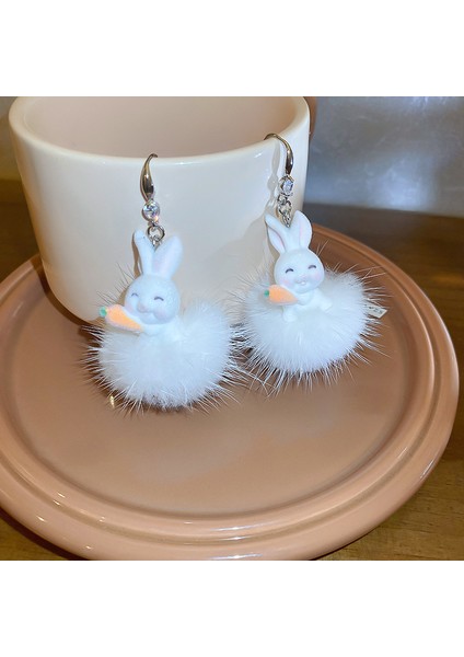 Tavşan Küpe 2 Sonbahar Kış Paskalya Küpe Kadınlar Için Kürklü Tavşan Tavşan Havuç Kore Güzel Moda Kürk Beyaz Tavşan Hediye Takı Aksesuarları (Yurt Dışından) modelleri