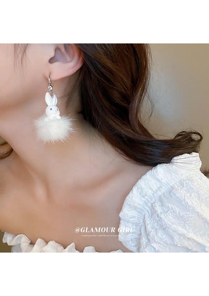 Tavşan Küpe 2 Sonbahar Kış Paskalya Küpe Kadınlar Için Kürklü Tavşan Tavşan Havuç Kore Güzel Moda Kürk Beyaz Tavşan Hediye Takı Aksesuarları (Yurt Dışından) indirimleri