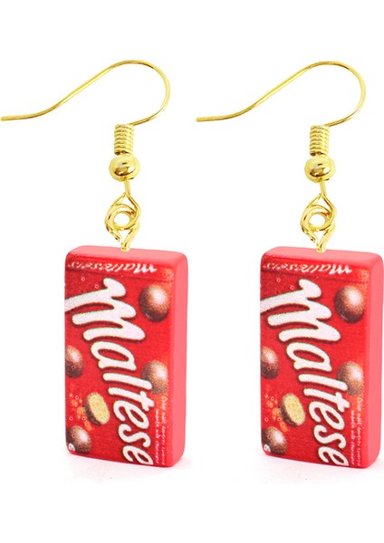 16 Kadın Küpe Reçine Damla Komik Özel Sevimli Kız Hediye Eardrop Çocuklar Gıda Kurabiye Dondurma Ekmek Avokado Patlamış Mısır Çikolata (Yurt Dışından)