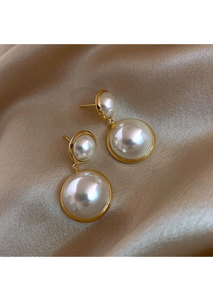 15 Vintage Retro Zarif Zirkon Fishtale Inci Kulak Çıtçıt Kadınlar Için Yuvarlak Inci Damla Küpe Moda Takı Bayanlar Fransız Küpe (Yurt Dışından) fırsatları