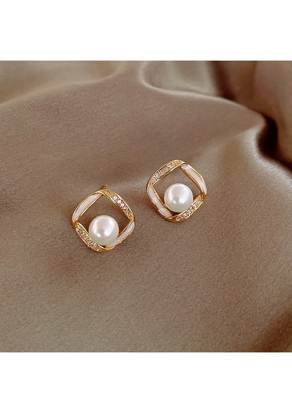 15 Vintage Retro Zarif Zirkon Fishtale Inci Kulak Çıtçıt Kadınlar Için Yuvarlak Inci Damla Küpe Moda Takı Bayanlar Fransız Küpe (Yurt Dışından) indirimleri